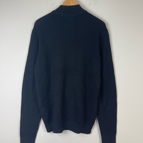 Bruun & Stengade Black Zip Up Sweater Jacket Size Medium - Picture 2 of 6